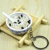 Buckle Bowl Mini Food Keychain Simulation Key Ring Chinese Food