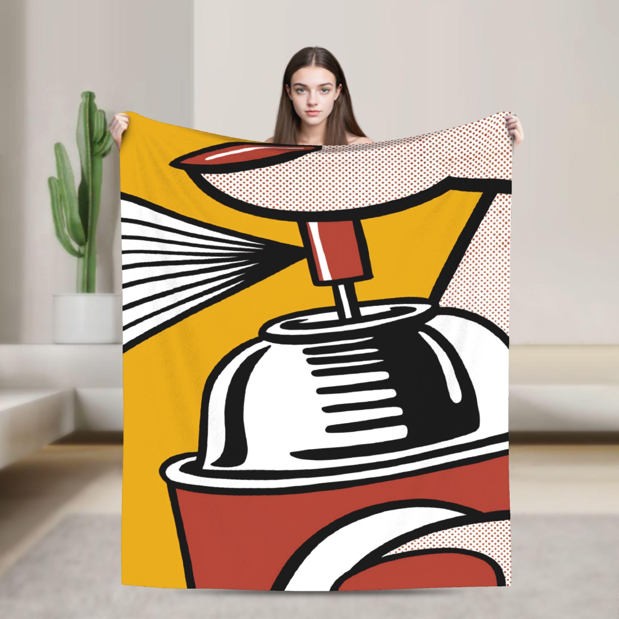 

Roy Lichtenstein Pop Art Blanket Travel Flannel Throw Blanket For Bedroom Warm Design Quality Bedspread Birthday Present 130x150cm