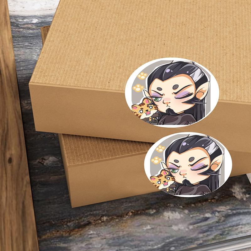 500Pcs Anime Movie Nezha Stickers Diy Scrapbook Phone Reward Seal Label Wall Sticker Kid Toy