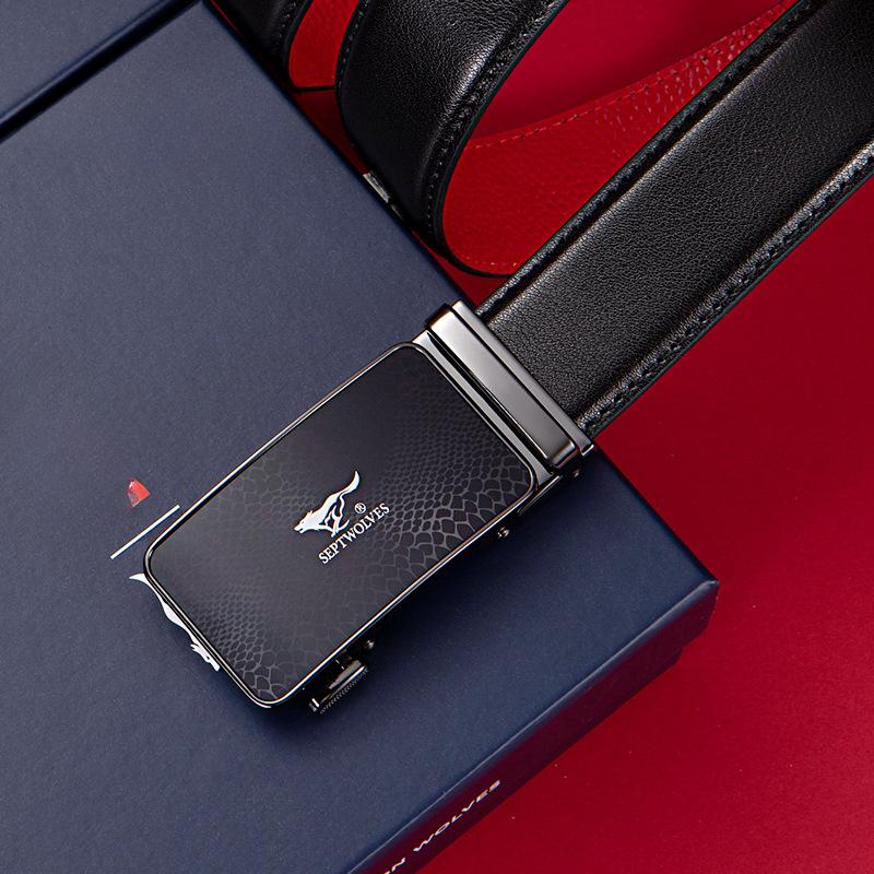 

Мужской ремень высокого класса из коровьей кожи, деловой ремень, автоматическая пряжка, натуральная кожа, повседневный универсальный ремень 130cm