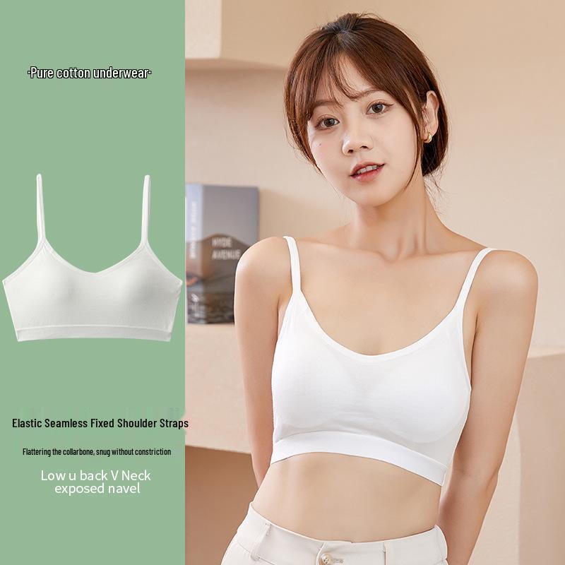 Yumei 116 Women's Padded U-back Bandeau Crop Top - Sexy Sleeveless Tank