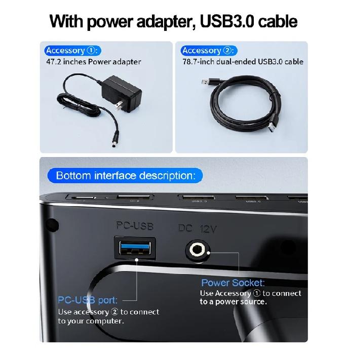 Eary Computer Monitor Stand Riser Height Adjustable With 4-Port USB 3.0 Type-C for Laptop Office Desk Accessories Phone Holder