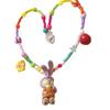 Colorful Cartoon Beaded Choker Necklace for Children Featuring Duffy Bear, ShellieMay, and StellaLou with Painter Hat.