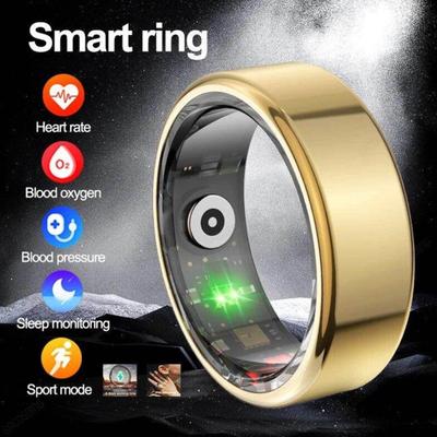 Smart Ring High Precise IP68 Waterproof Health Ring Fitness Tracker with Heart Rate Blood Pressure Monitor for Men Women