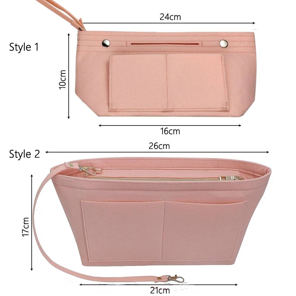 New Soft Felt Insert Bag Multipocket Large Capacity Women Useful Bag Handbag Rectangular Foldable Cosmetic Bags Beach Holiday