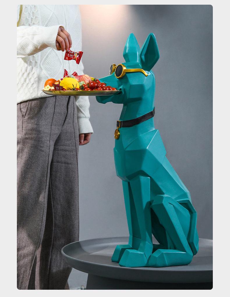 Moderne Luxus Mosaik Dobermann Schlüsselablage für Wohnzimmerdekoration