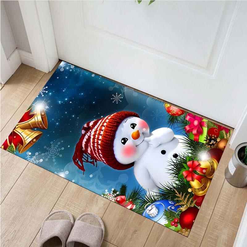 Christmas Snowman Rug Festive Holiday Decorations for Home Winter Themed Carpets snowman carpet