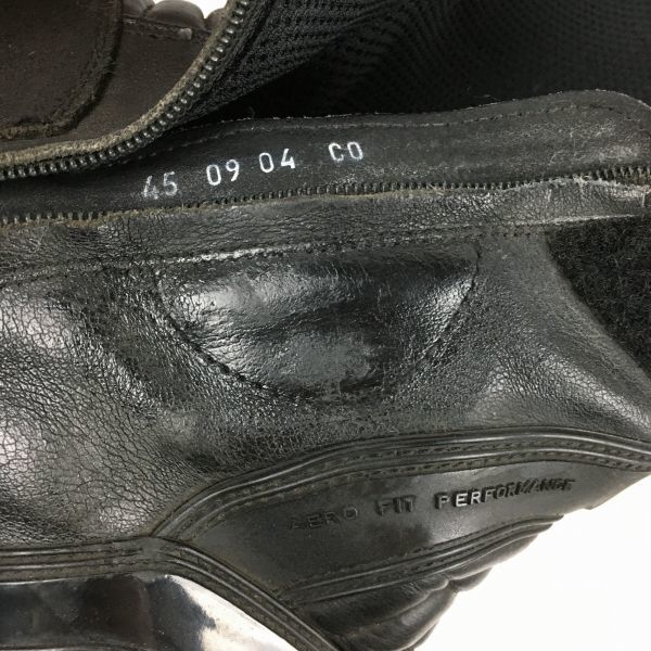 FORMA Leder Fahr- Offroad Motorradstiefel Größe 45 (Ca.. 29.029.5cm) Schwarz mit Protektor Fahrrad/Stiefel(GEBRAUCHT)