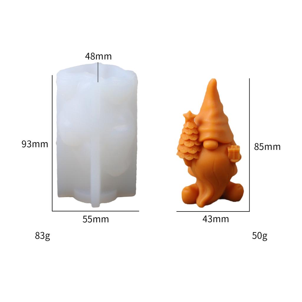 3d Dwarf Silicone Candle Mold Cute Santa Claus Portrait Crafts Resin Plaster Soap Molds Diy Chocolate Baking Tools Home Gifts