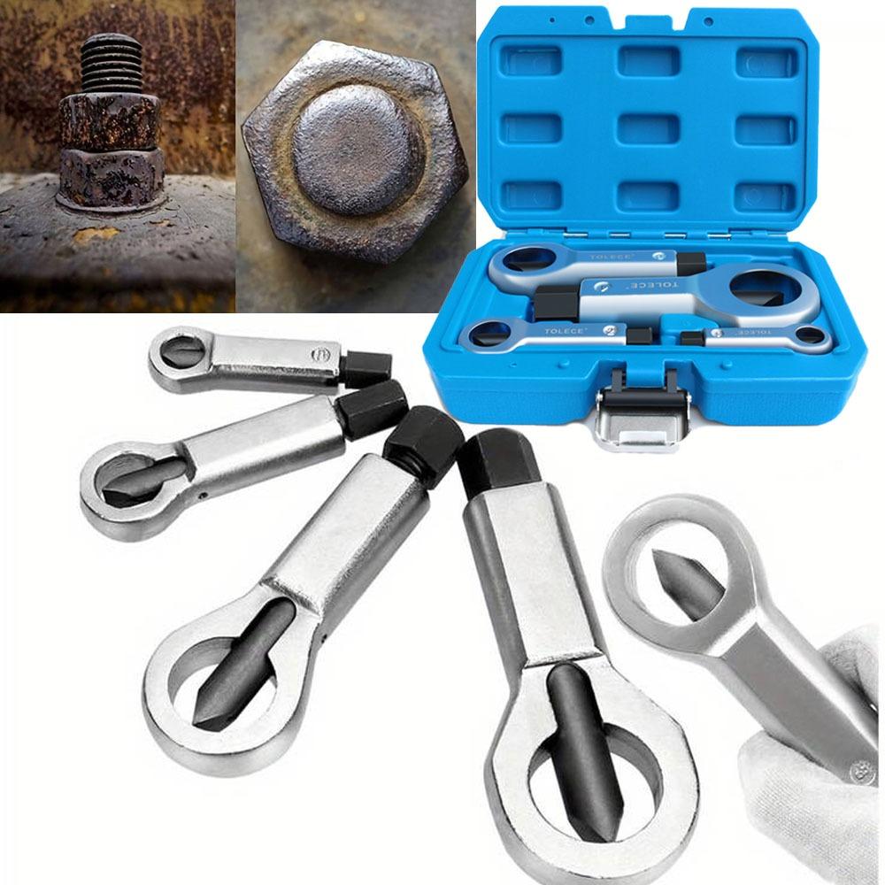 Nut Splitter Breaker Remover Extractor Tools Durable 9-12mm 12-16mm 16-22mm 22-27mm Hand Tool Set Nut separator DIY use