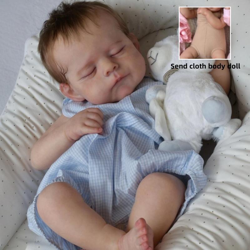 

50 см Куклы Реборн Реалистичные Мягкие На ощупь Тканевое Тело Полный Винил Опционально Куклы Новорожденных Прошитые Волосы Милая Нежная Кукла-Симуляция Детские Обучающие Игрушки cloth body