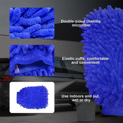Car Wash Gloves Chenille Glove Plush Rags Thickened Double-sided Car Supplies Cleaning Tools Auto Acessories Car Detailing