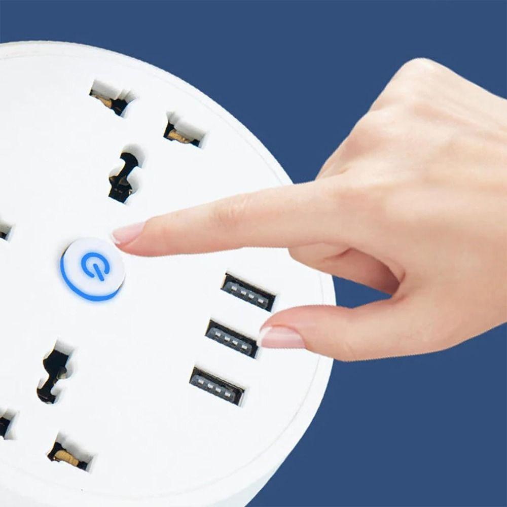ABS Universal Power Strip LED Light Extension Socket Portable Power Strip Plug  Travel