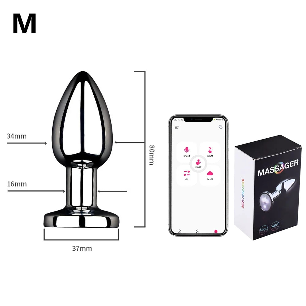 App Remote Control Luminous Vibration Anal Plug