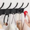 K Border No-Drill Solid Aluminum Coat Hook - Black/Gray