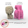 Flower Pot Resin Casting Mold Cute for Doll Succulent Planter Epoxy Mold Handmad