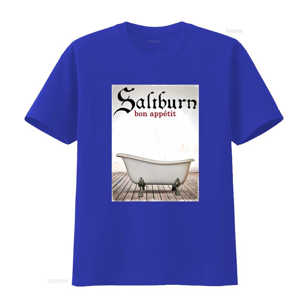 Saltburn 'Bon Appétit' T Shirt vintage Washed Slightly Casual Breathable Soft Versatile Stretched fashion graphic