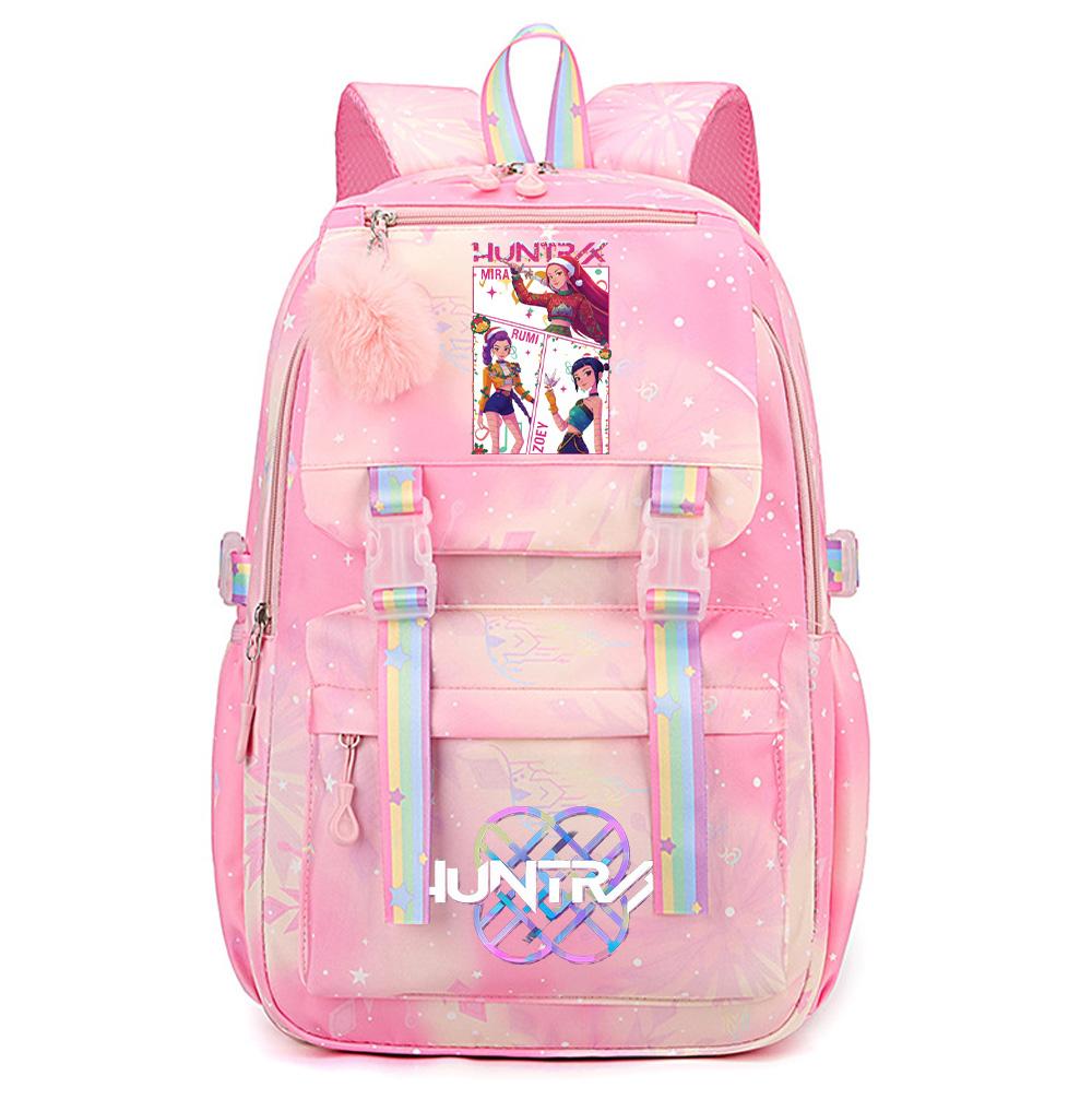Cartoon Weihnachten KPop Dämonenjäger Bedruckter Rucksack mit großem Fassungsvermögen, wasserdicht, für Teenager, Schüler, Mädchen, Jungen, Schultasche, Bücherrucksack, Damen, wasserdichte Reisetasche