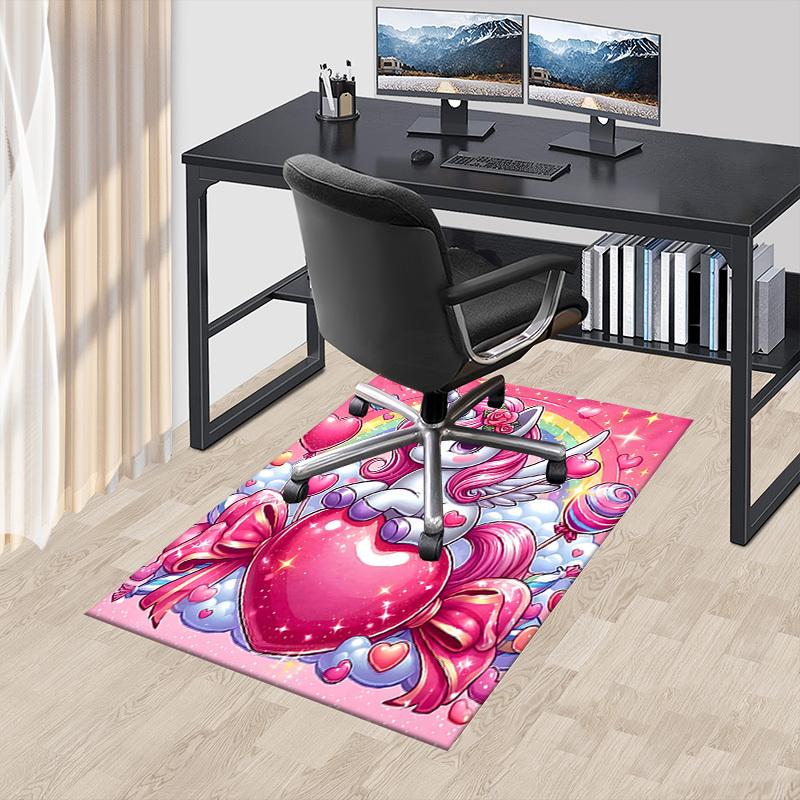 1PC Unicorn Heart Extra Large Non-Slip Floor carpet, Office, family, bedroom, Studio - Large Area RugJ0393