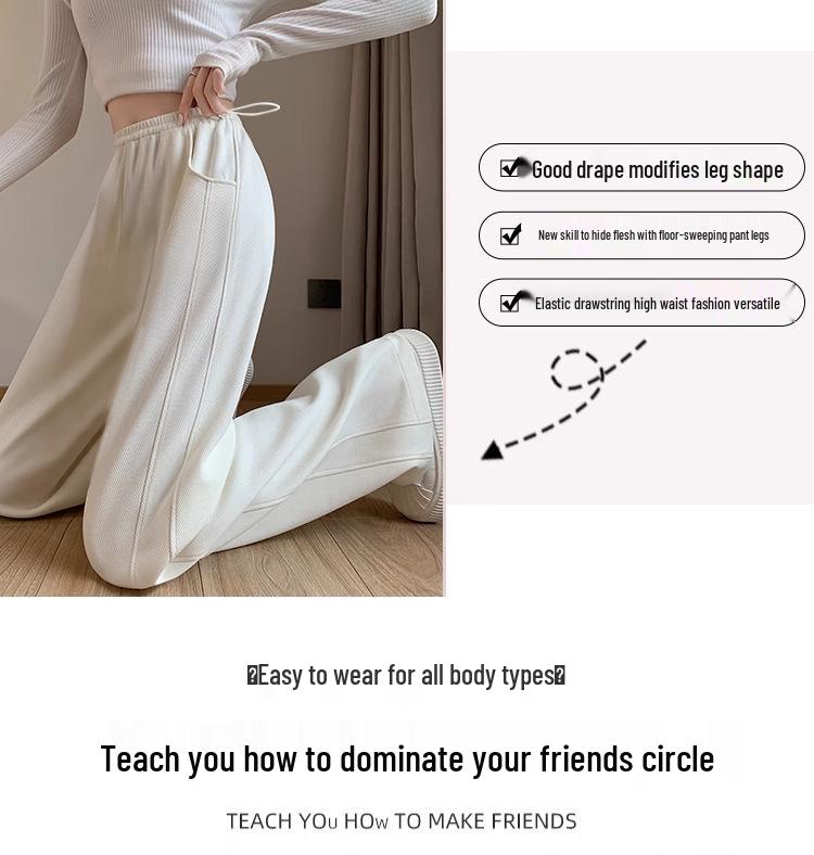 Maternity Banana Pants: 2024 Spring/Autumn Drapey, Floor-Length, Wide-Leg Sweatpants for Active Moms
