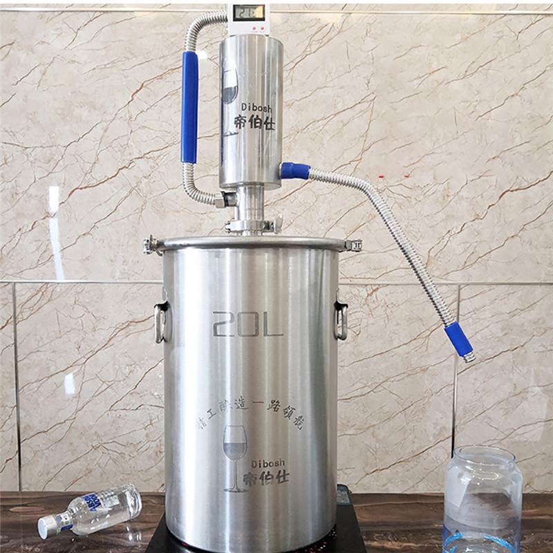 12L/20L/30L 304 Brewing Boiler Water Distiller Alcohol Distiller Stainless Steel Brewing Equipment New Stainless Steel Distiller Home Brewing Kit
