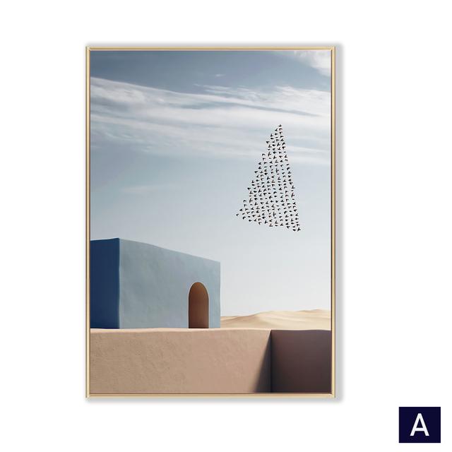 

Абстрактные мигрирующие гуси, летающие украшения, фотографии, холст, живопись, скандинавское здание, художественный настенный постер, украшение для дома и комнаты 21cm×30cm NoFrame