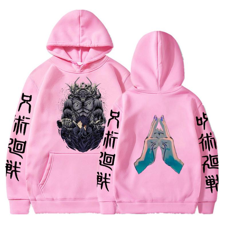 Japan Anime Trend Jujutsu Kaisen Graphic Hoodies Vintage Oversized Hooded Hip Hop Long Sleeves Cotton Hoodie Men Women Clothes