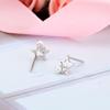 Beixi S925 Sterling Silver Star Stud Earrings for Women - Simple, Trendy, and Exquisite.