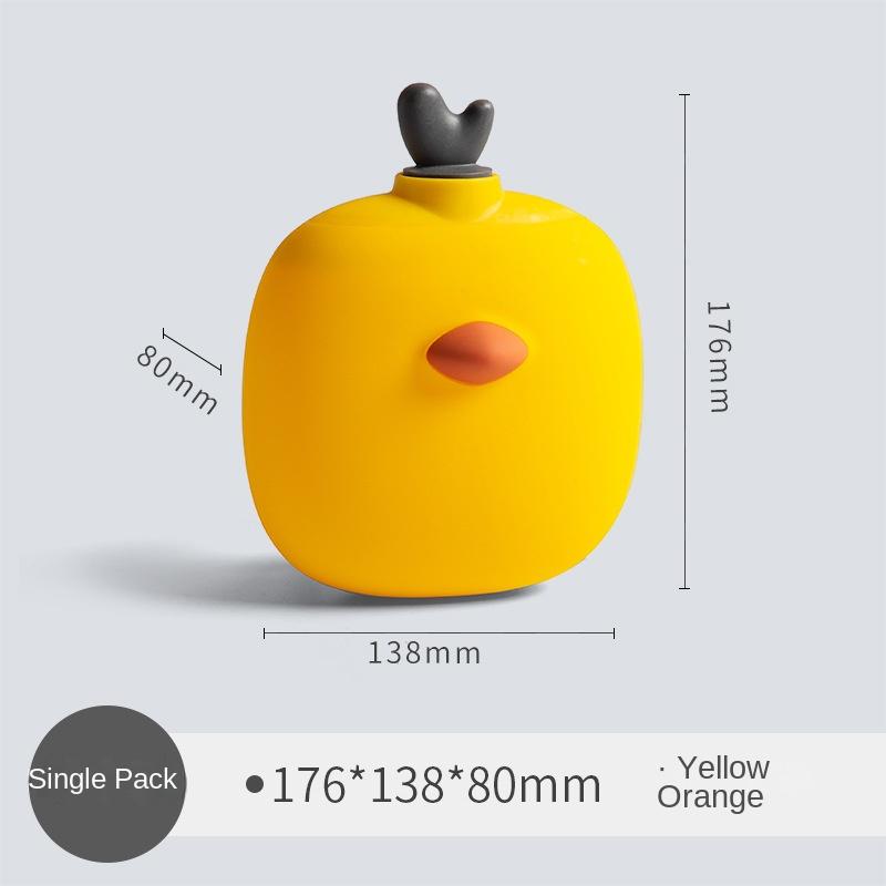 

Food Grade Silicone Hand Warmer Explosion-proof Leakproof Hot Water Bag Creative Anti-hot Baby жёлтый