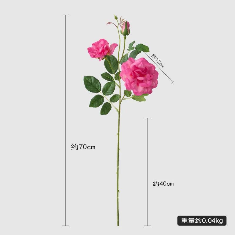 4Pc/lot Artificial Moisturizing Rose Ral Touch Flowers Wedding Decor Rose Bouquet Party Table Floral Arrangement Home Decoration