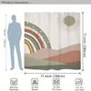 1pc Abstract Mountain Sun Shower Curtain, Sun Motif, High Quality Polyester, Artistic All Seasons Bathroom Decor