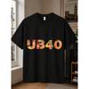 T-shirt da uomo stile casual, logo band UB40 stampato, unisex, per tutte le stagioni, regalo divertente per gli amanti della musica, vestibilità ampia, girocollo, moda, nuovo arrivo