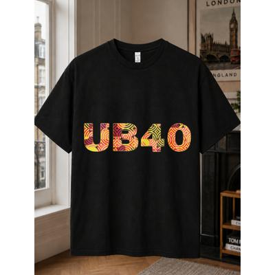 Casual Style Men'S T-Shirt UB40 Band Logo Print Unisex All Season Fun Gift for Music Lovers Loose Fit Round Neck Fashion New Arrival