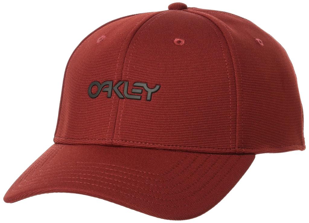 Oakley 6 Panel Stretch Metallic Hat Iron Sizes 912209-80U Red, 56cm-58cm