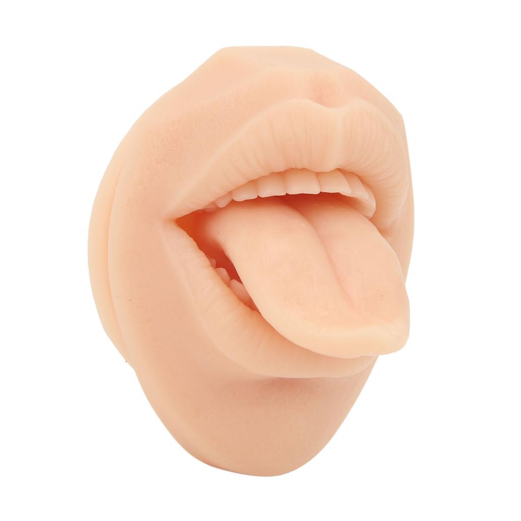 Silicone Tongue Mouth Model 3D Simulation Soft Flexible Reusable Piercing Practice Body Parts