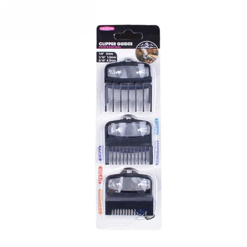 

3 шт. Защитные насадки для машинки для стрижки волос, направляющие для триммера, насадки для укладки, совместимые с 1,5 мм, 3 мм, 4,5 мм