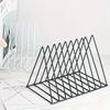 1pc Metal Desk Organizer, 9-Section File Holder, Office Bookshelf Storage, Creative Display Storage, Bookclip Office Shelf