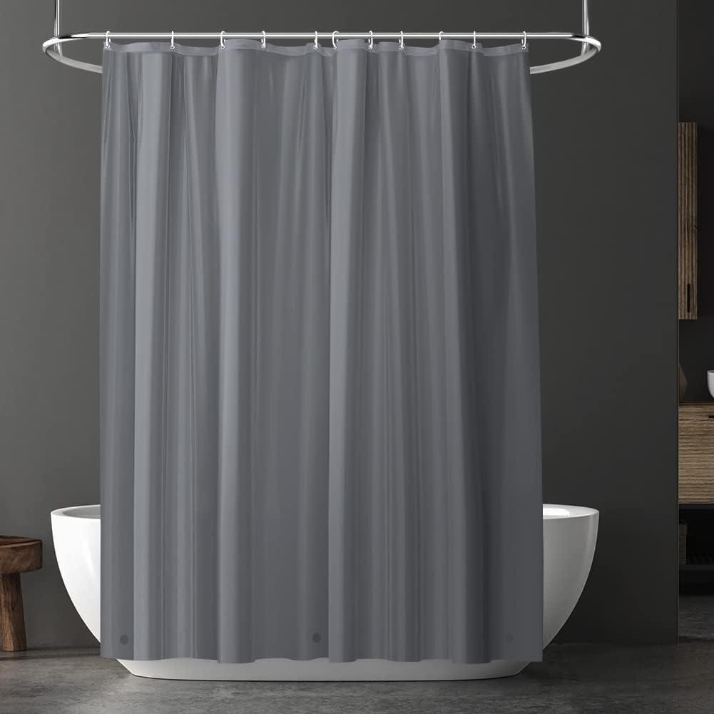 PEVA Waterproof Shower Curtain Liner with Magnets Mold Resistant Lightweight Plastic Bathroom Shower Liner