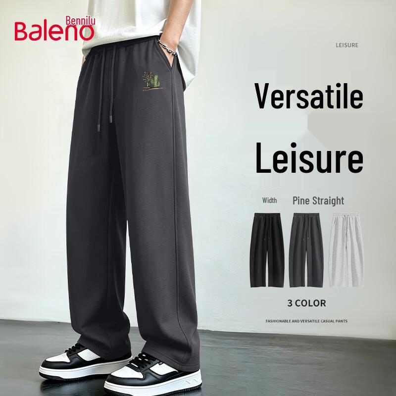 Baleno Men's Autumn Casual Knit Curved Pants