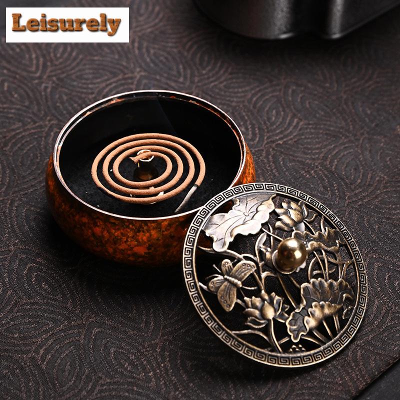 Chinesische Lackhandwerksserie Lotus Räuchergefäß Hohl Deckel Teich Nachtplatte Linie Sandelholz Adlerholz Räuchergefäß Halter
