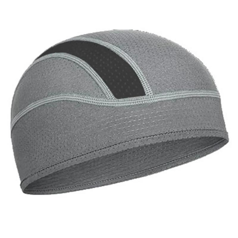 Touca de Malha Respirável Fina de Secagem Rápida para Verão, Gorro Skull Cap Esportivo para Corrida, Chapéu Absorvente de Suor, Forro para Capacete de Ciclismo, Chapéu Anti-UV