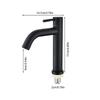 304 Stainless Steel Single Cold Water Tap Black Silver Color Deck Mounted Lengthening and Raising Sink kitchen bathroom Tap