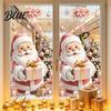 Seasonal Home Beautification Christmas Window Clings Cute Snowman Santa Penguin Reindeer Stickers for Waterproof PVC Decor Glass Reusable