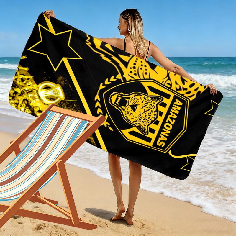AMAZONAS FC Print Beach Towel, Large Soft Quick Dry Towel for Beach Camping Swimming