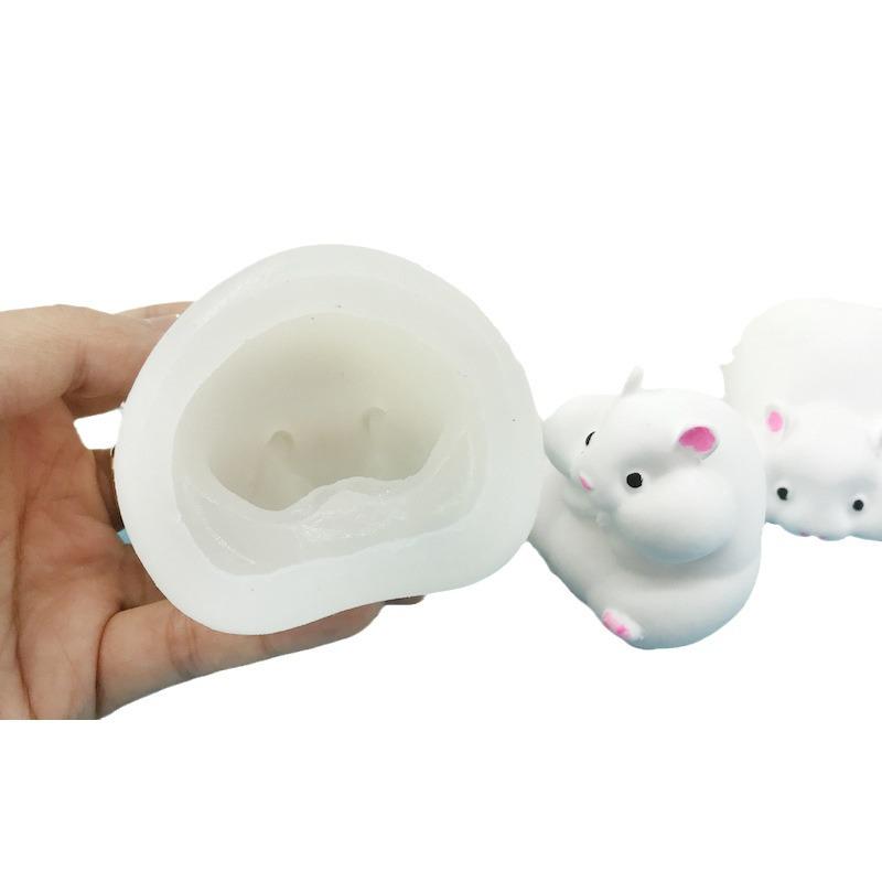 Entzückende Hamster Silikonform für Cartoon Mousse, Gelee, Pudding, Putzai-Kuchen - Lebensmittelqualität Backwerkzeug