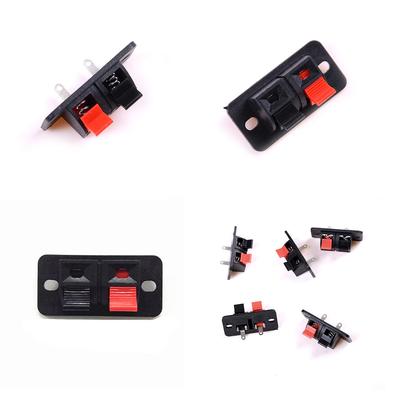 5X 2 Positions Push In Jack Spring Load Audio Speaker Terminals Panel Connector