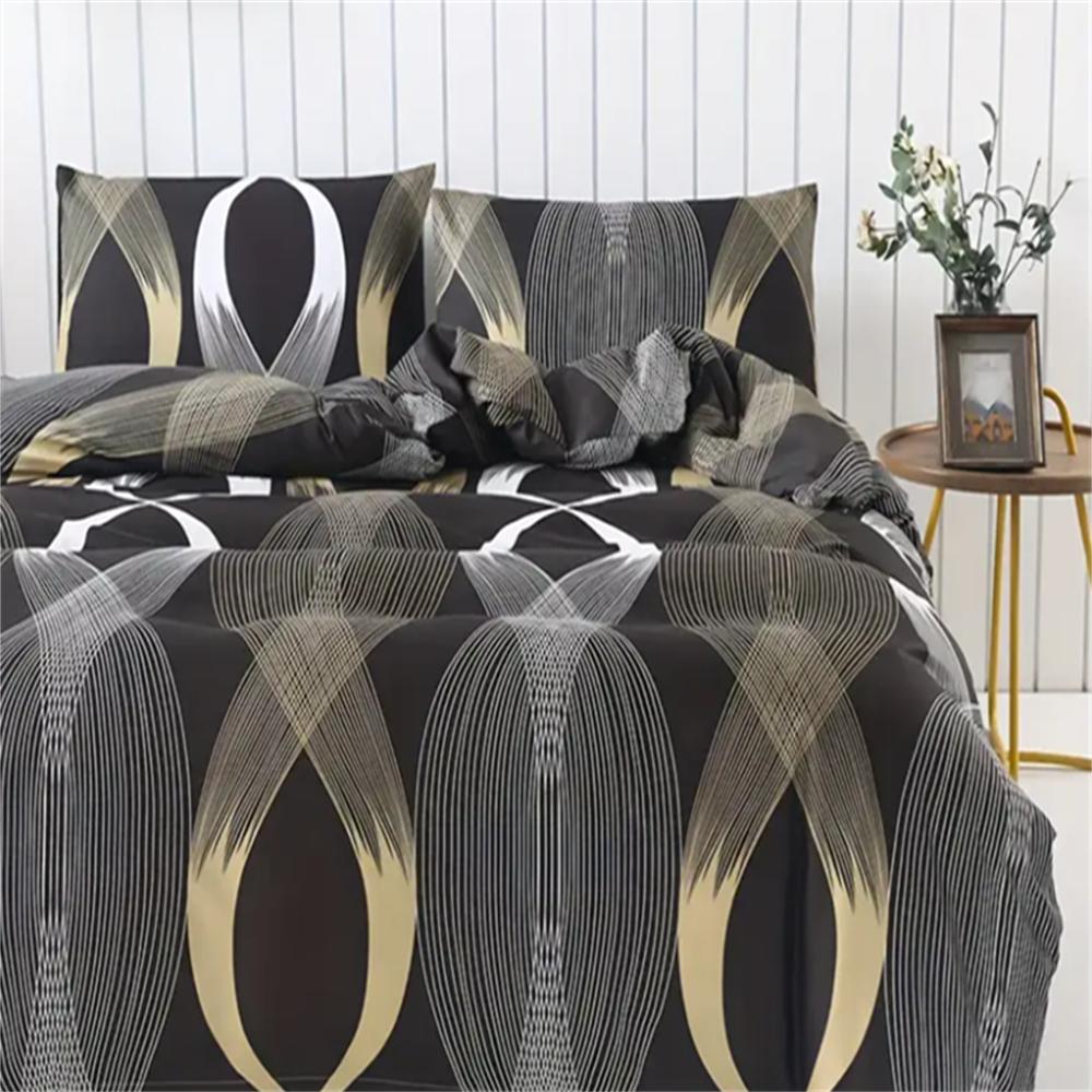 2ks Sada povlaku na přikrývku Špičkový fleece Šetrný k pokožce Pohodlný Rostlinný Geometrický Květinový Domácí Hotelové potřeby 1ks Povlak na přikrývku + 2ks