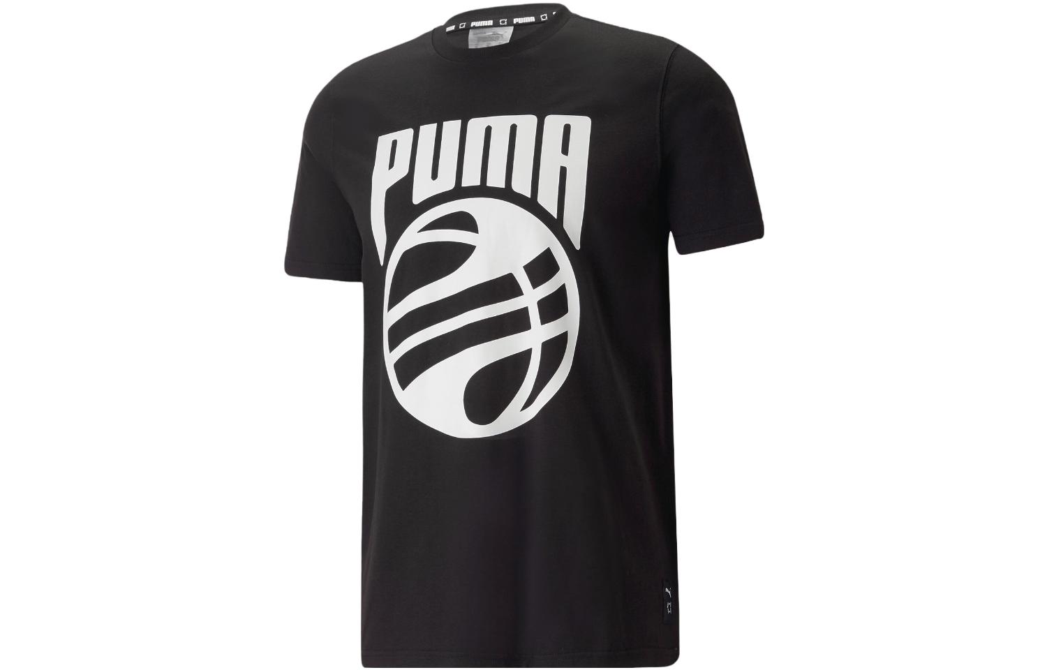 PUMA T Shirts Men s Black Crew Neck Thin Straight Fit 538598-01 M