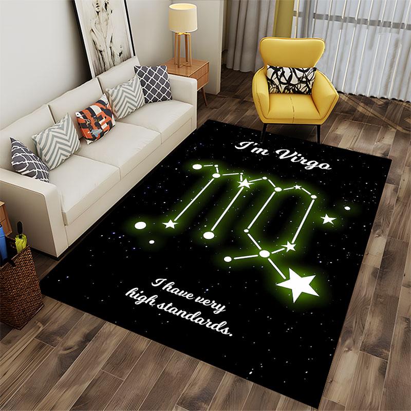 Virgo Constellation Starry Design suitable as a non-slip mat for the living room or bedroom sofa
