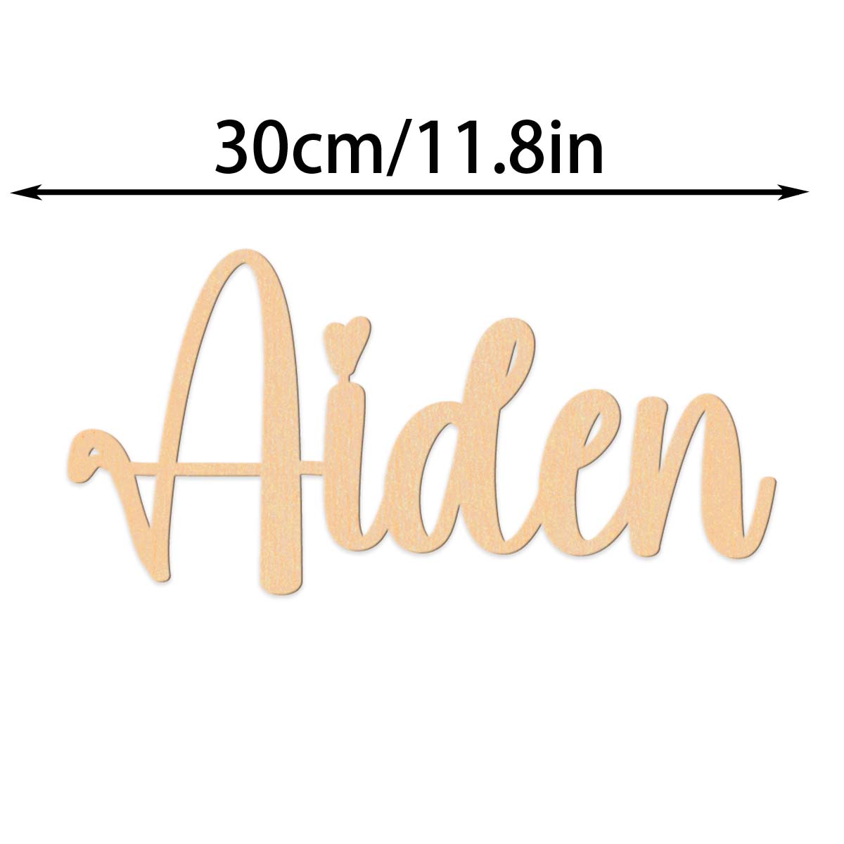 

1 pc cool Personalized Name Wood Material Wooden Sign Unfinished Wood for Painting or Glittering M30cmLength